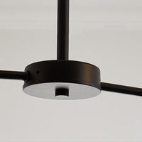 4 Lights Branch Pendant Lighting Simple Style Metallic Chandelier in Black for Kitchen Bedroom - Rebooters