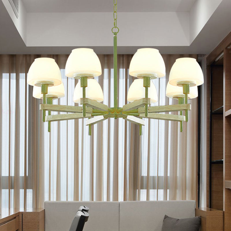 Kids Urn Shade Hanging Lamp Metal & Glass 6 Lights Chandelier - Rebooters