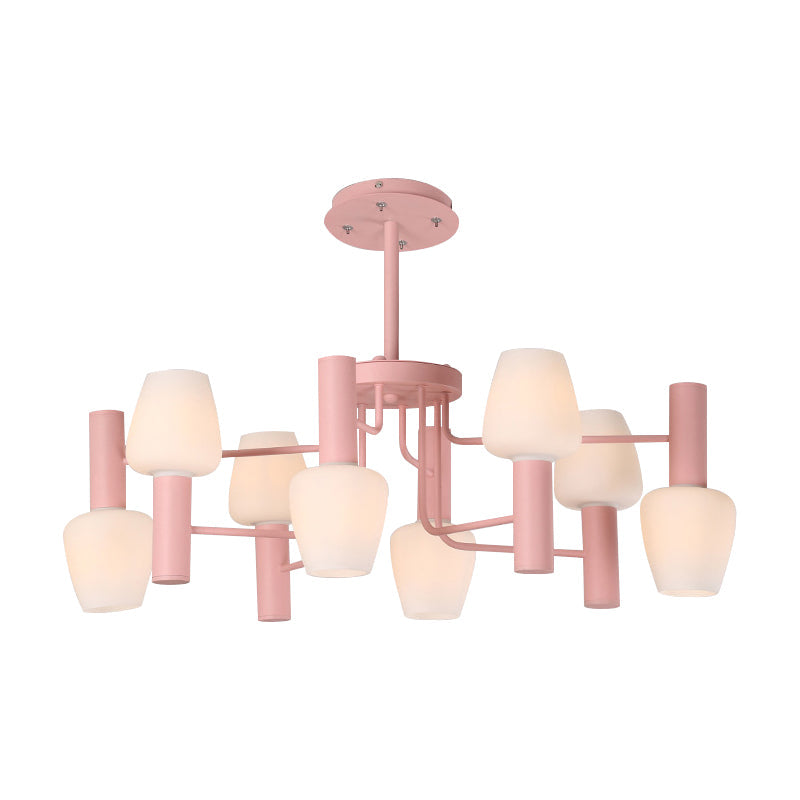 Undertint Bud Shaped Ceiling Pendant 8 Bulbs Chandelier - Rebooters