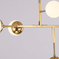 5 Lights Orb Shaped Chandelier Metal Ceiling Pendant Light - Rebooters