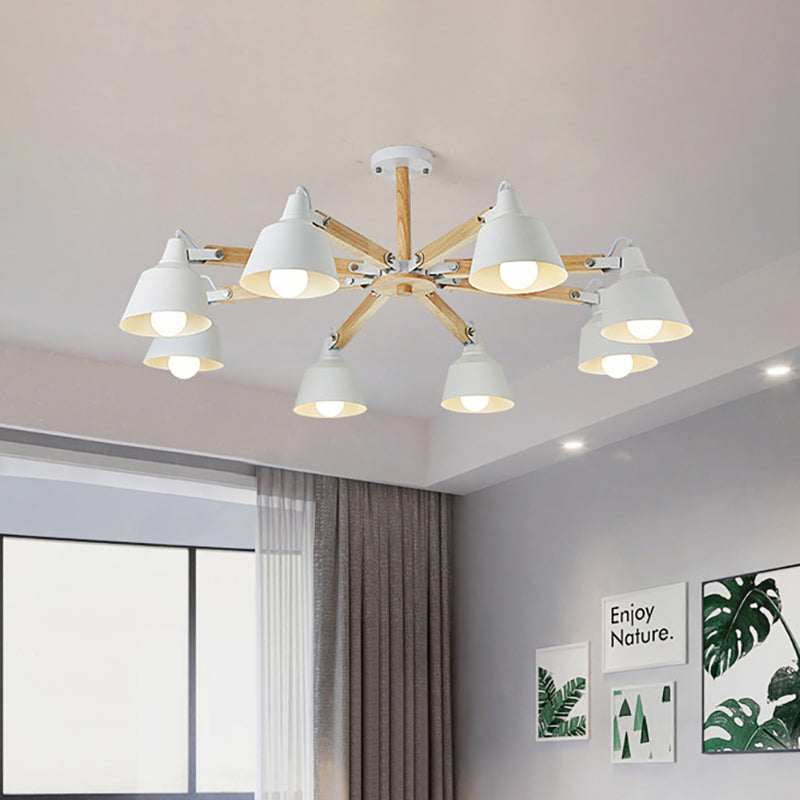 Metal Bucket Shade Chandelier Multi-Head Macaron Light - Rebooters