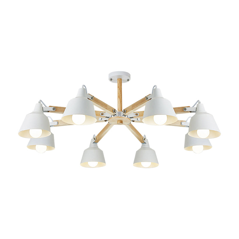 Metal Bucket Shade Chandelier Multi-Head Macaron Light - Rebooters