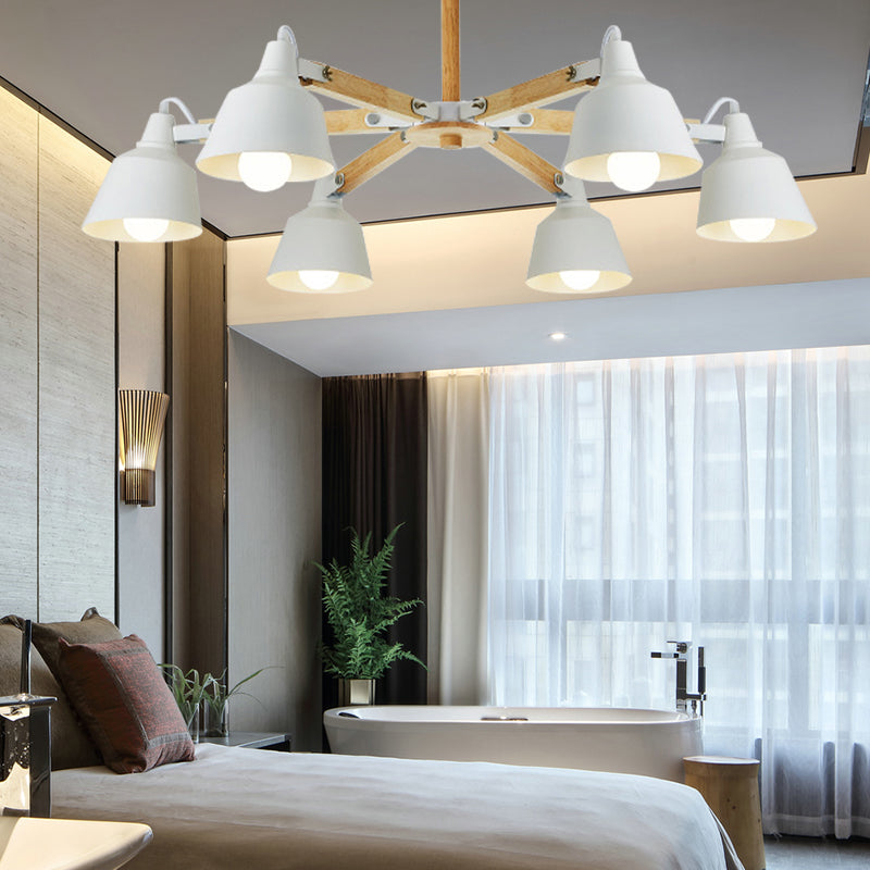 Metal Bucket Shade Chandelier Multi-Head Macaron Light - Rebooters