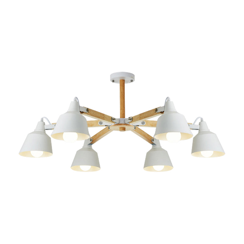 Metal Bucket Shade Chandelier Multi-Head Macaron Light - Rebooters