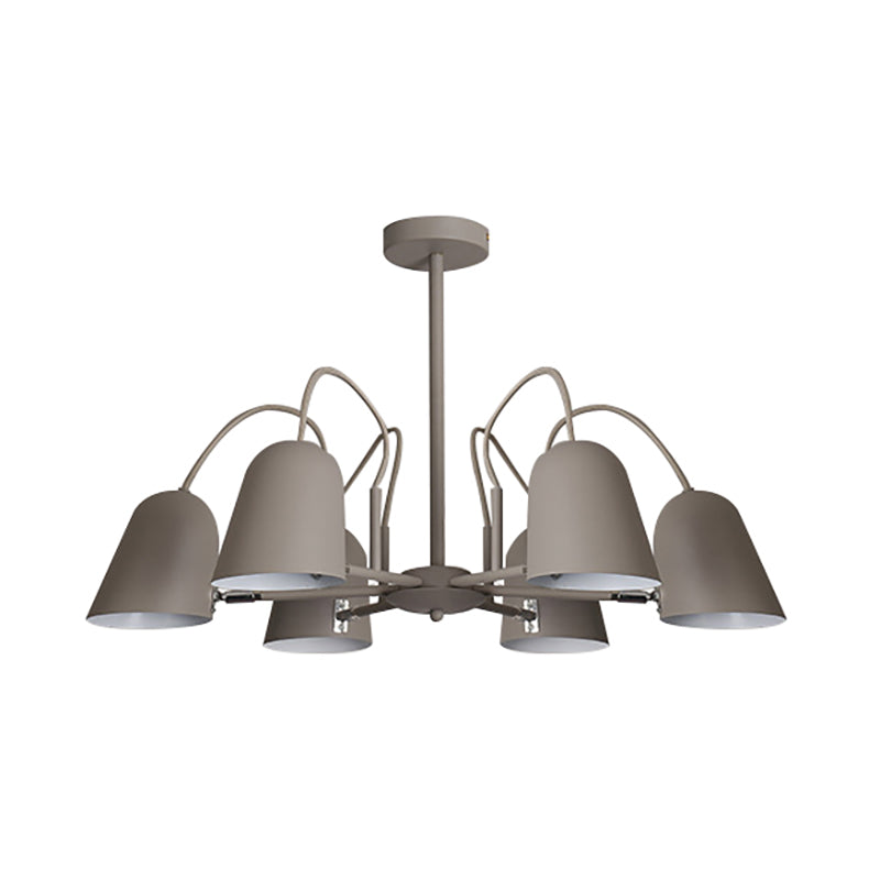 Foyer Kindergarten Bell Chandelier Metal 6 Lights Macaron Pendant Light - Rebooters