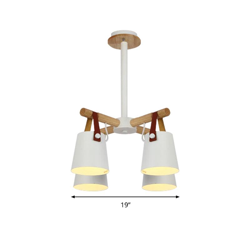 Hanging Bucket Shape Chandelier Nordic Macaron Light - Rebooters