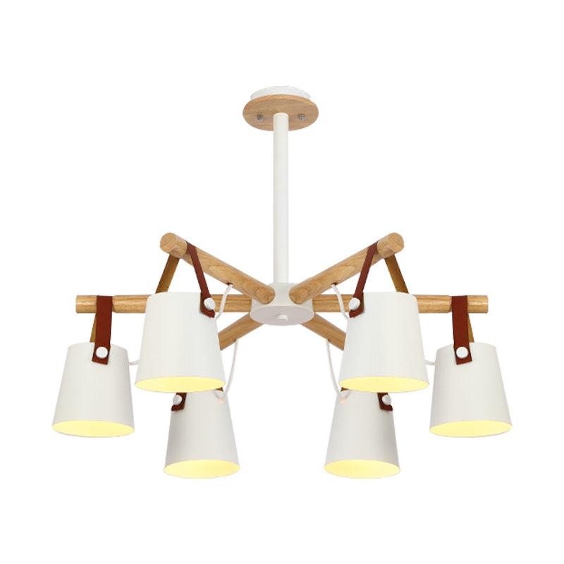 Hanging Bucket Shape Chandelier Nordic Macaron Light - Rebooters