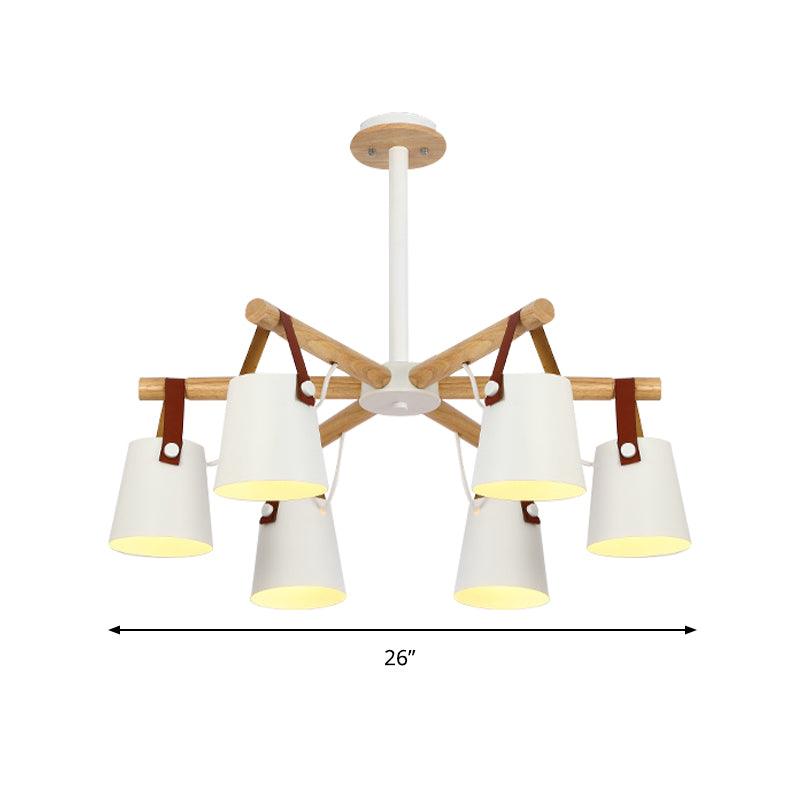 Hanging Bucket Shape Chandelier Nordic Macaron Light - Rebooters