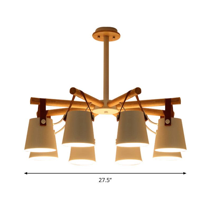 Hanging Bucket Shape Chandelier Nordic Macaron Light - Rebooters