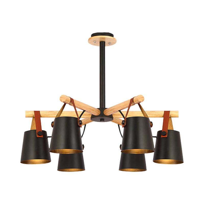 Hanging Bucket Shape Chandelier Nordic Macaron Light - Rebooters
