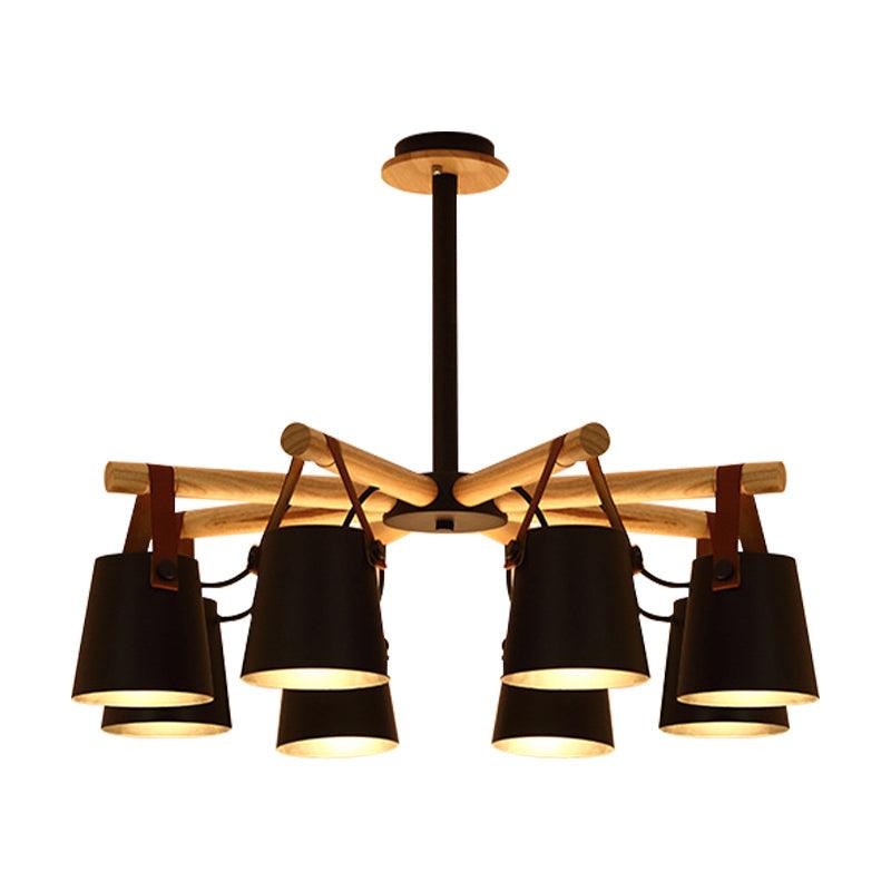 Hanging Bucket Shape Chandelier Nordic Macaron Light - Rebooters