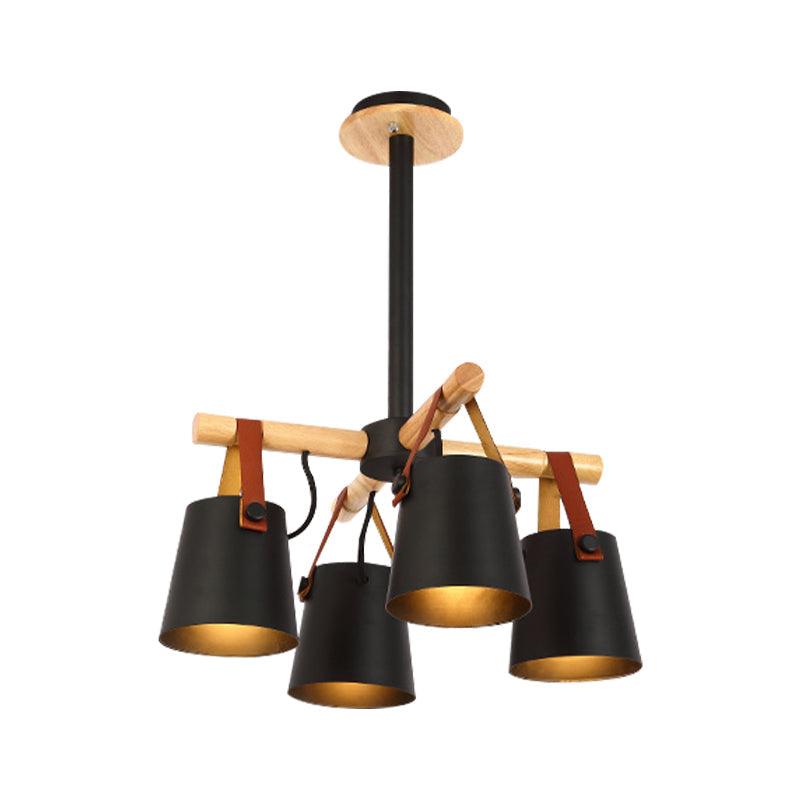 Hanging Bucket Shape Chandelier Nordic Macaron Light - Rebooters