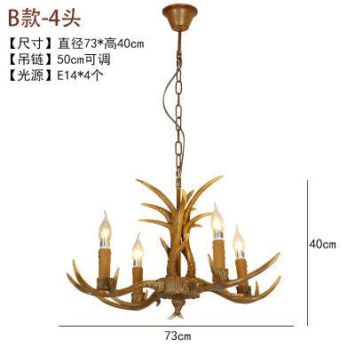 4/6/8 Heads Resin Chandelier Rustic Brown Candle Light - Rebooters