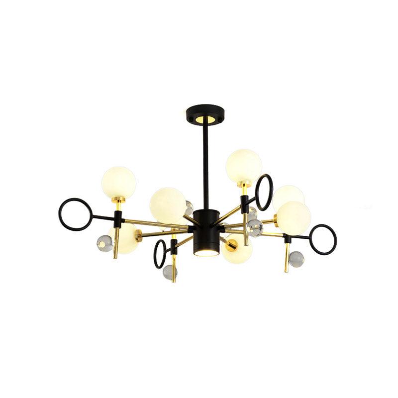 6/8 Light Hanging Chandelier Modern Nordic Style Black Pendant Light - Rebooters