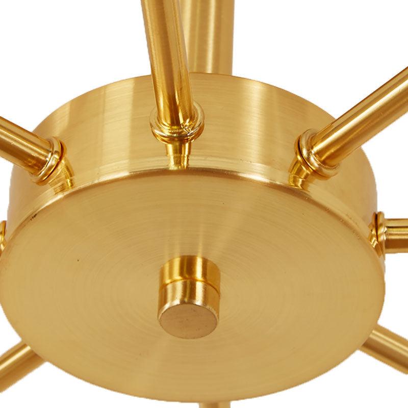 Acrylic Tube Shade Ceiling Chandelier Hotel 12/16 Lights Modern Metal Lamp in Gold - Rebooters