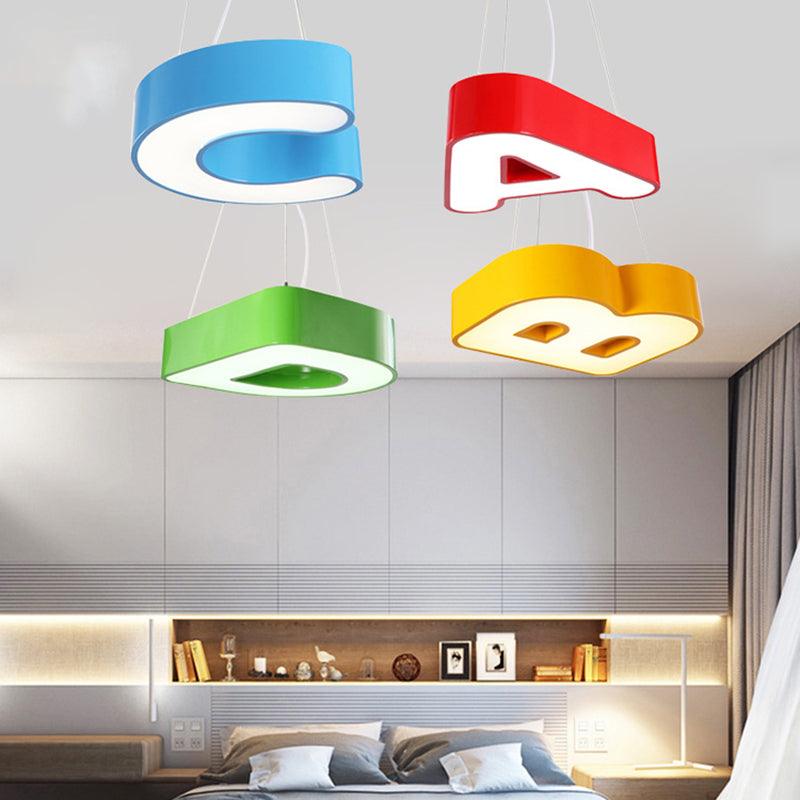 18"/23.5" Wide Alphabet Flush Mount Kids LED Ceiling Light - Rebooters