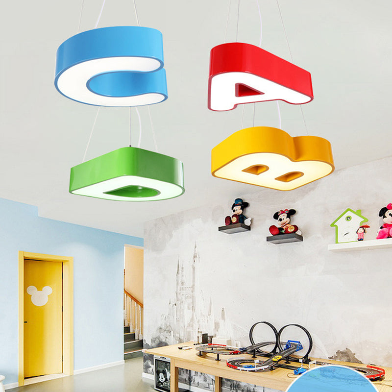 18"/23.5" Wide Alphabet Flush Mount Kids LED Ceiling Light - Rebooters