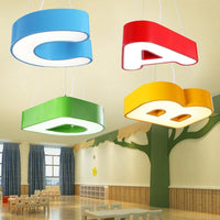 18"/23.5" Wide Alphabet Flush Mount Kids LED Ceiling Light - Rebooters