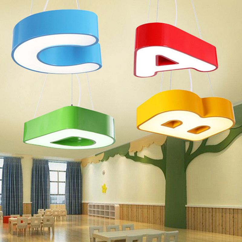 18"/23.5" Wide Alphabet Flush Mount Kids LED Ceiling Light - Rebooters