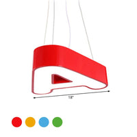 18"/23.5" Wide Alphabet Flush Mount Kids LED Ceiling Light - Rebooters