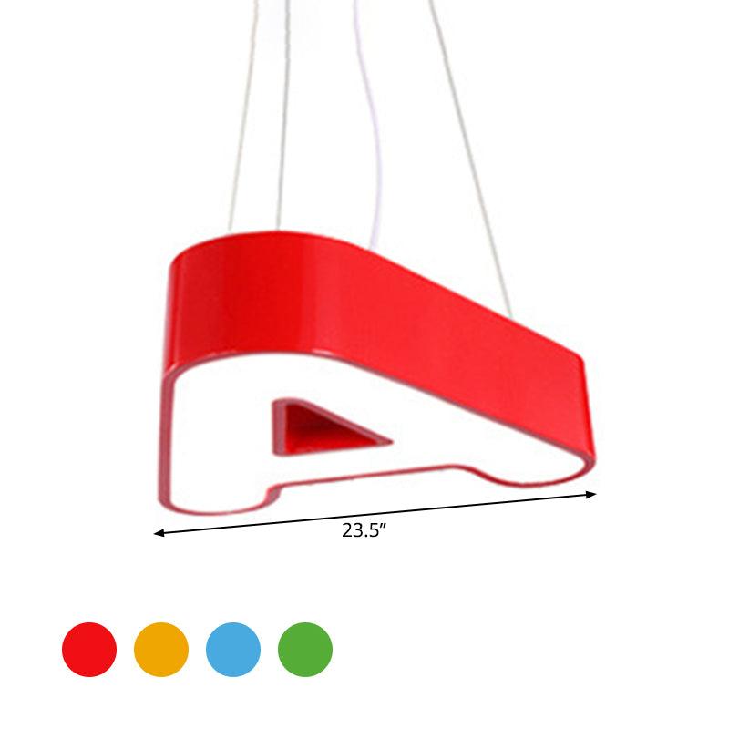 18"/23.5" Wide Alphabet Flush Mount Kids LED Ceiling Light - Rebooters