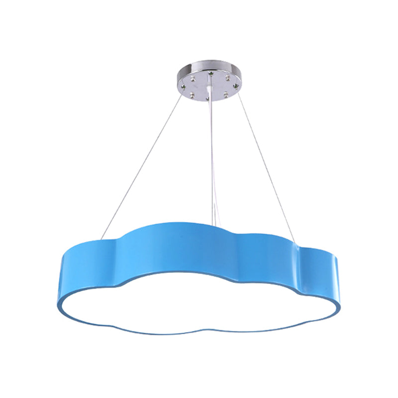 Cloud Corridor Ceiling Pendant Acrylic Macaron LED Suspension Lighting in Red Yellow Green 20.5 24.5 Width - Rebooters