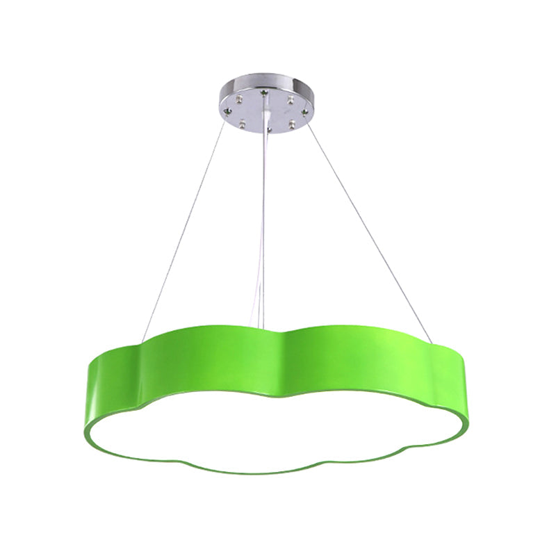 Cloud Corridor Ceiling Pendant Acrylic Macaron LED Suspension Lighting in Red Yellow Green 20.5 24.5 Width - Rebooters