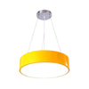 Macaron Drum Shaped Pendant Light Metal Nursery School LED Hanging Light Fixture 16 Inch 19.5 Inch Dia - Rebooters