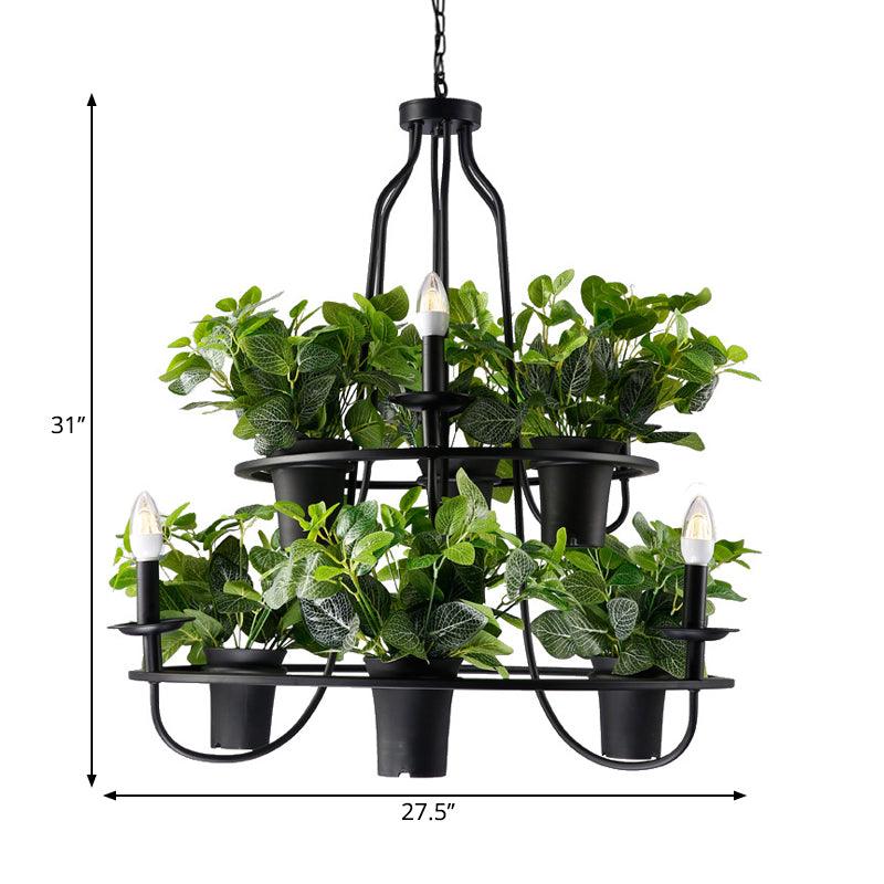 3/6 Bulbs Bonsai Ceiling Chandelier Vintage Iron Pendant Light - Rebooters