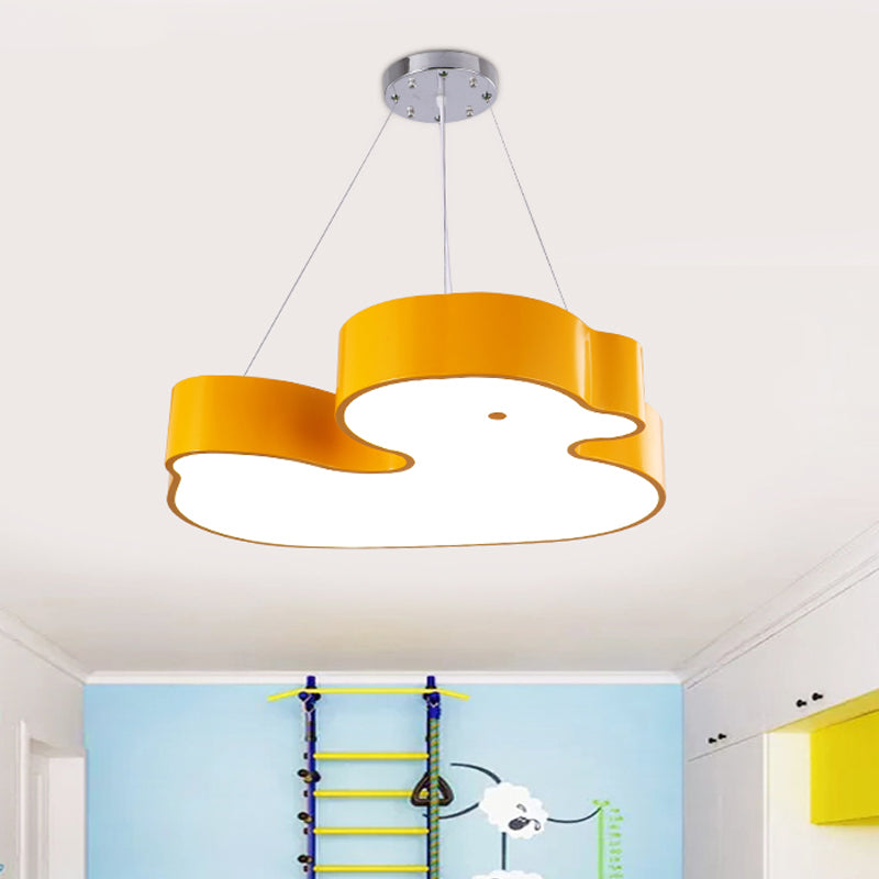 Duck Chandelier Pendant Light Cartoon Acrylic LED Lamp Kit - Rebooters