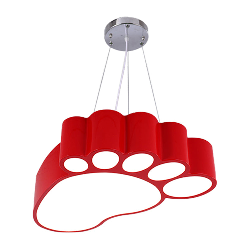 Foot Shape Ceiling Hang Fixture Simplicity Acrylic LED Chandelier Lighting for Nursery - Rebooters