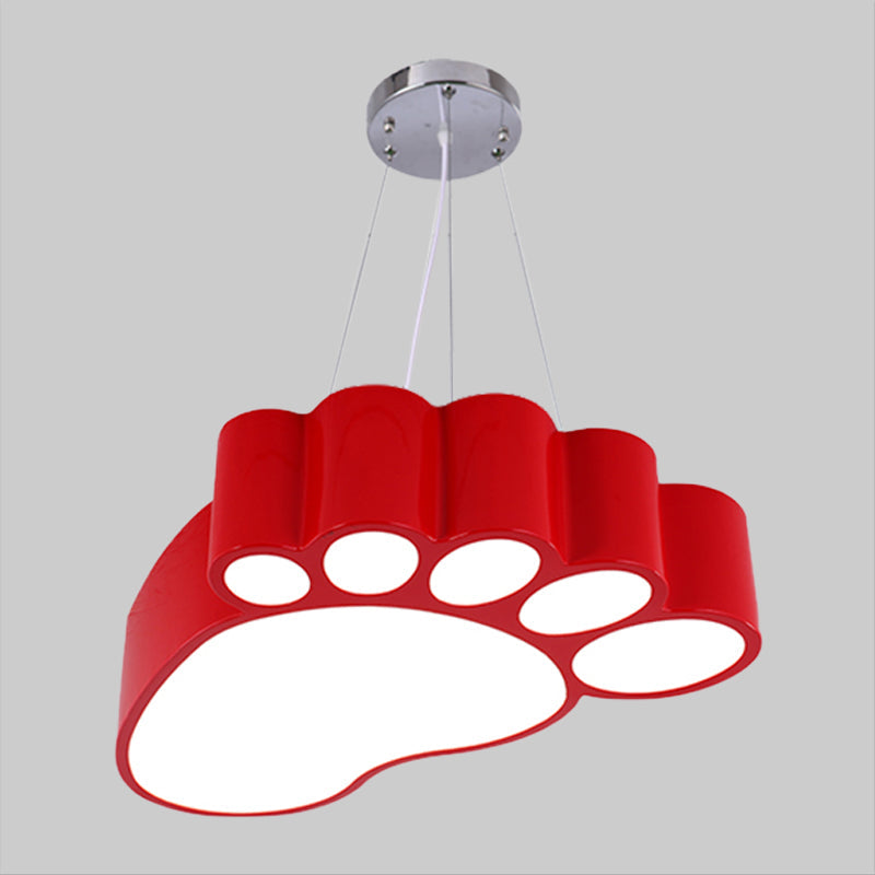 Foot Shape Ceiling Hang Fixture Simplicity Acrylic LED Chandelier Lighting for Nursery - Rebooters