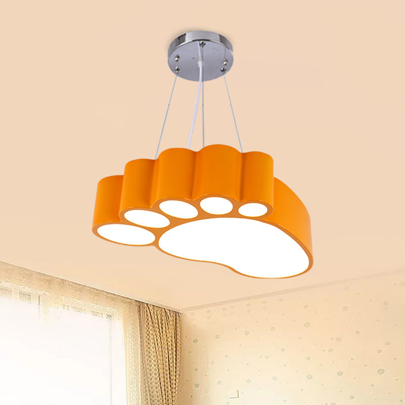 Foot Shape Ceiling Hang Fixture Simplicity Acrylic LED Chandelier Lighting for Nursery - Rebooters