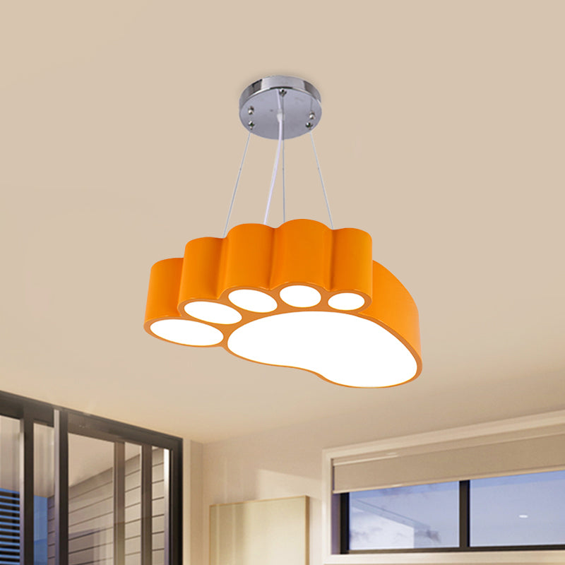 Foot Shape Ceiling Hang Fixture Simplicity Acrylic LED Chandelier Lighting for Nursery - Rebooters