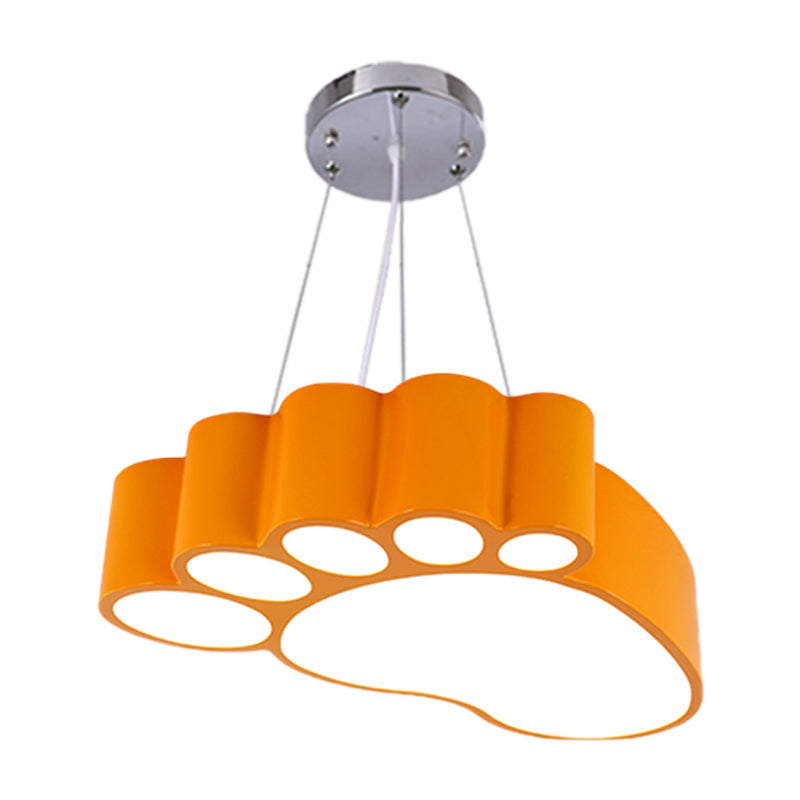 Foot Shape Ceiling Hang Fixture Simplicity Acrylic LED Chandelier Lighting for Nursery - Rebooters