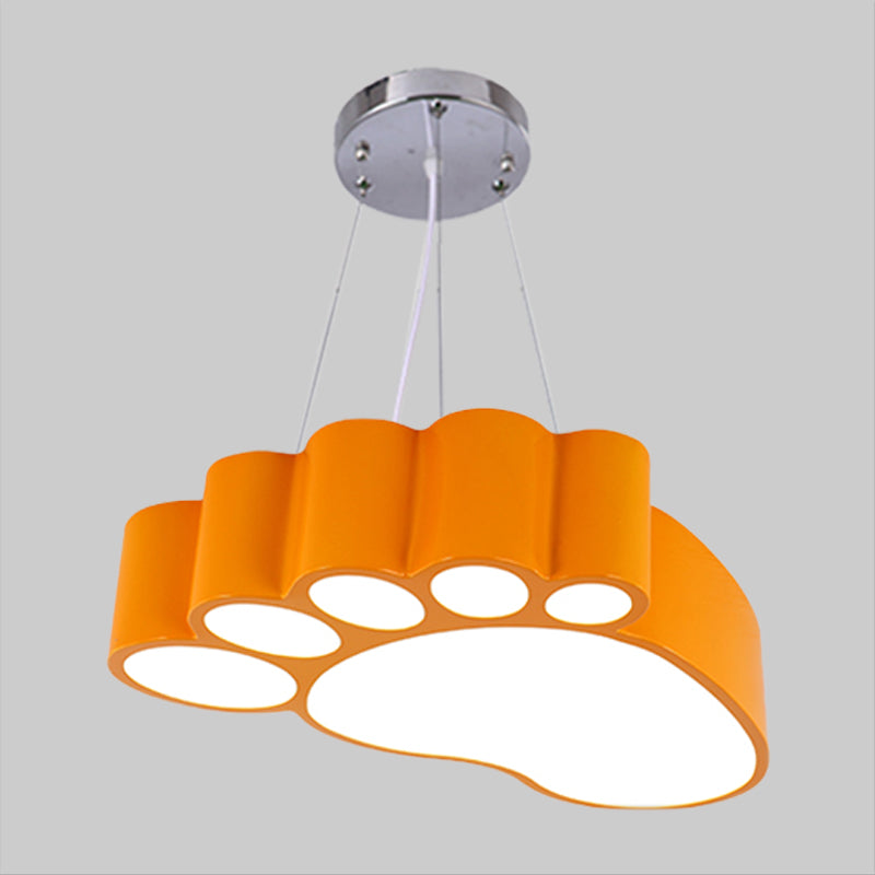 Foot Shape Ceiling Hang Fixture Simplicity Acrylic LED Chandelier Lighting for Nursery - Rebooters