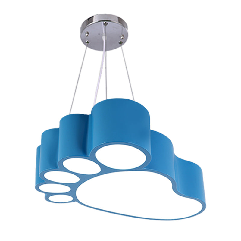 Foot Shape Ceiling Hang Fixture Simplicity Acrylic LED Chandelier Lighting for Nursery - Rebooters