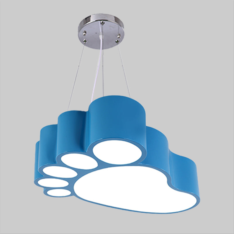 Foot Shape Ceiling Hang Fixture Simplicity Acrylic LED Chandelier Lighting for Nursery - Rebooters