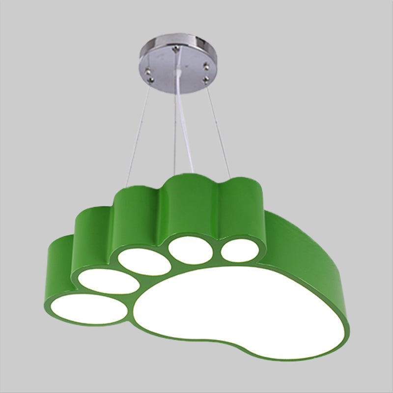 Foot Shape Ceiling Hang Fixture Simplicity Acrylic LED Chandelier Lighting for Nursery - Rebooters