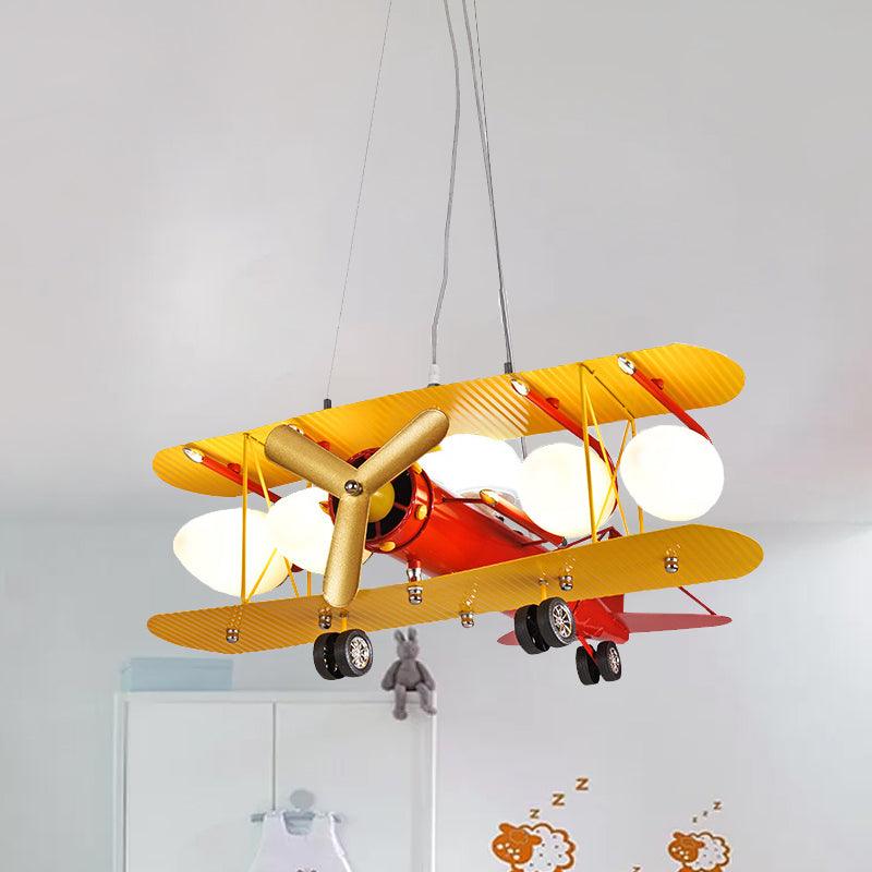 Aircraft Metallic Pendant Chandelier Contemporary LED Red Fixture - Rebooters