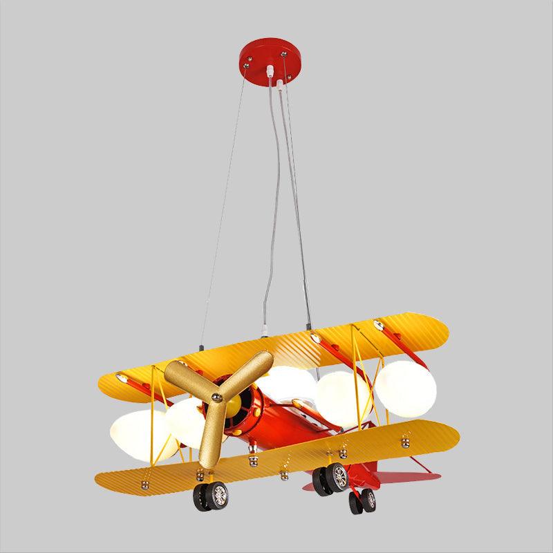 Aircraft Metallic Pendant Chandelier Contemporary LED Red Fixture - Rebooters