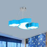 Acrylic Cloud and Moon Ceiling Pendant Modern LED Chandelier - Rebooters