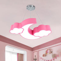 Acrylic Cloud and Moon Ceiling Pendant Modern LED Chandelier - Rebooters