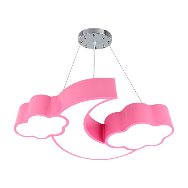 Acrylic Cloud and Moon Ceiling Pendant Modern LED Chandelier - Rebooters