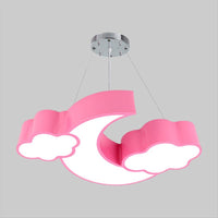 Acrylic Cloud and Moon Ceiling Pendant Modern LED Chandelier - Rebooters