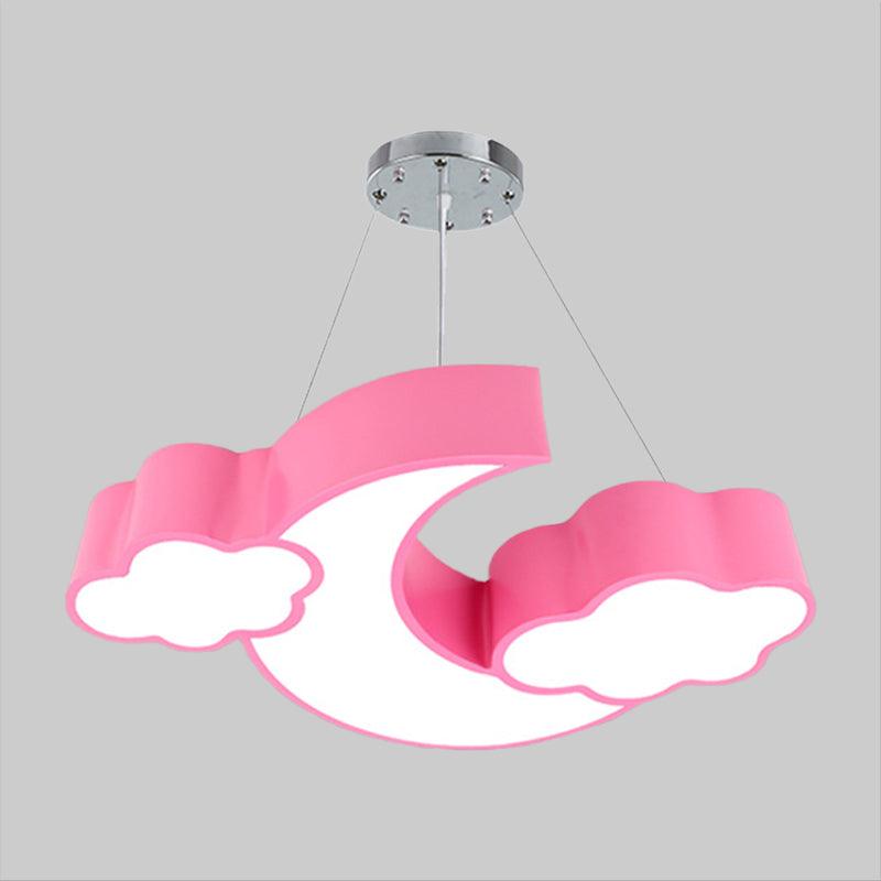 Acrylic Cloud and Moon Ceiling Pendant Modern LED Chandelier - Rebooters