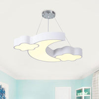 Acrylic Cloud and Moon Ceiling Pendant Modern LED Chandelier - Rebooters