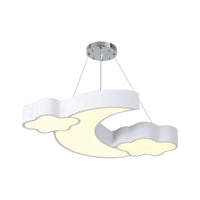 Acrylic Cloud and Moon Ceiling Pendant Modern LED Chandelier - Rebooters