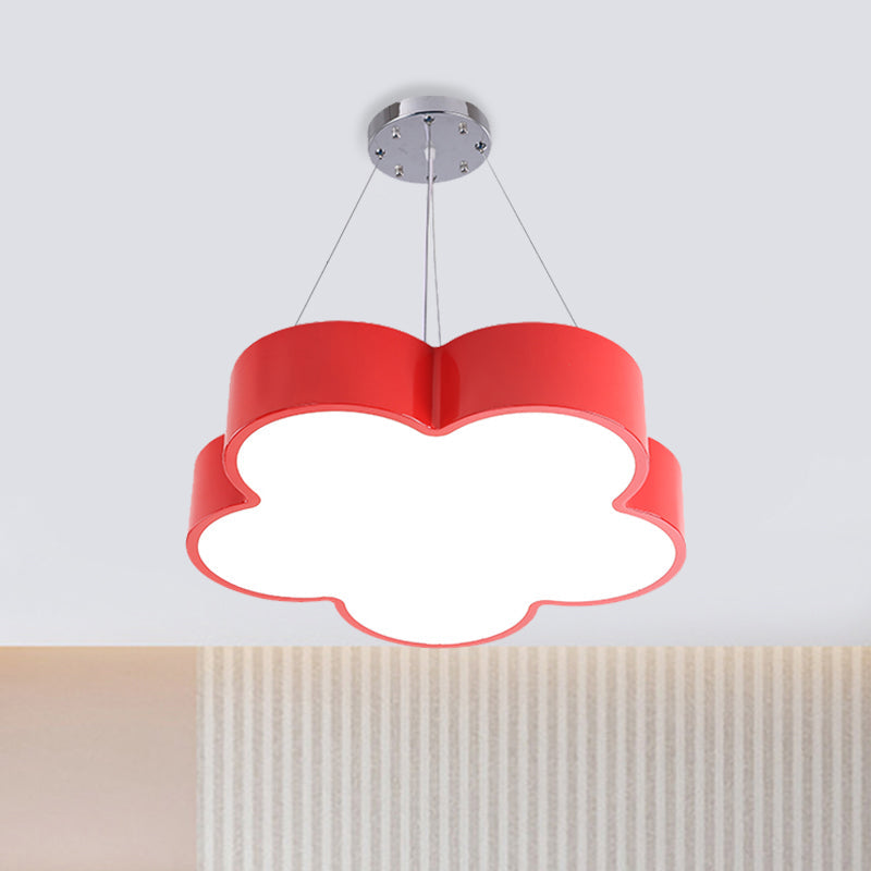 Kids LED Pendant Light Kit Yellow Blue Green Flower Chandelier - Rebooters