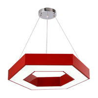 Acrylic Hexagon Ring Down Lighting Simple LED Chandelier for Kindergarten - Rebooters